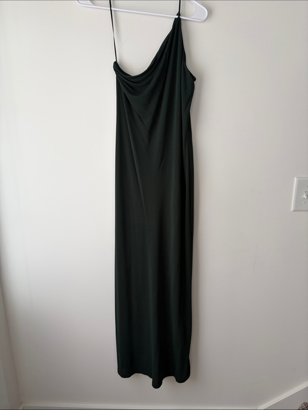 Banana Republic Elegant Dark Green Cowl Neck Slip Dress